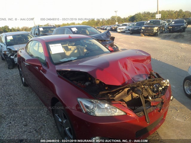 JTHFF2C24A2511426 - 2010 LEXUS IS 250 RED photo 1