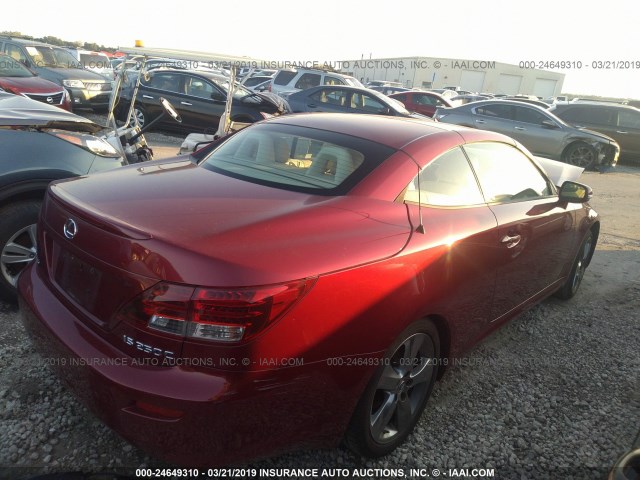 JTHFF2C24A2511426 - 2010 LEXUS IS 250 RED photo 4