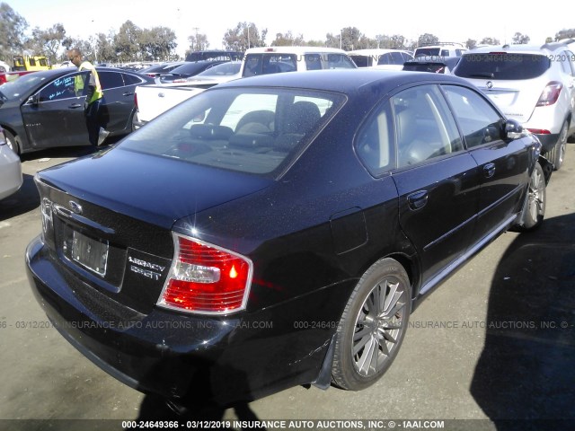 4S3BL676276203055 - 2007 SUBARU LEGACY GT LIMITED BLACK photo 4