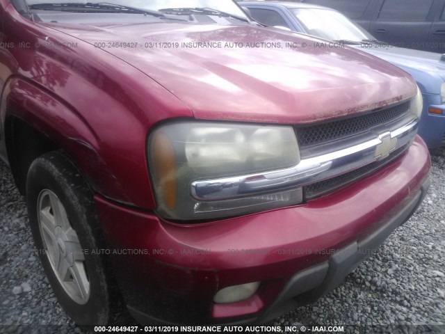 1GNES16S126120900 - 2002 CHEVROLET TRAILBLAZER EXT RED photo 6