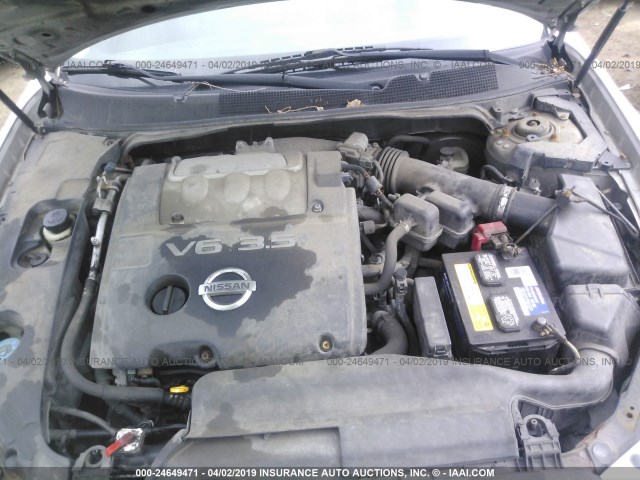 1N4BA41EX4C826503 - 2004 NISSAN MAXIMA SE/SL SILVER photo 10