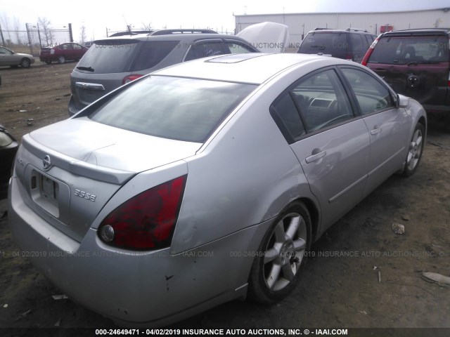 1N4BA41EX4C826503 - 2004 NISSAN MAXIMA SE/SL SILVER photo 4