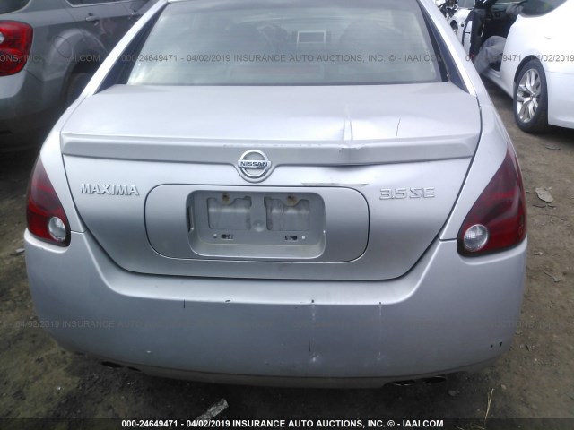 1N4BA41EX4C826503 - 2004 NISSAN MAXIMA SE/SL SILVER photo 6