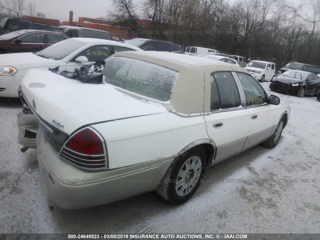 2MEFM74W26X605779 - 2006 MERCURY GRAND MARQUIS GS WHITE photo 4