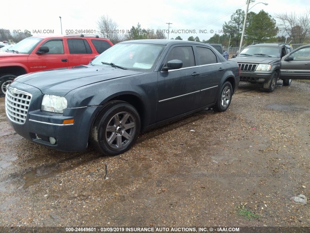 2C3KA53G87H777340 - 2007 CHRYSLER 300 TOURING BLUE photo 2