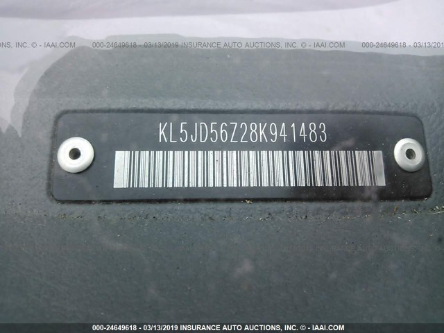 KL5JD56Z28K941483 - 2008 SUZUKI FORENZA CONVENIENCE/POPULAR BLACK photo 9