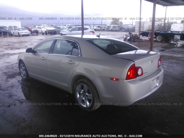 1G1ZH57B39F256723 - 2009 CHEVROLET MALIBU 1LT 金色 照片 3