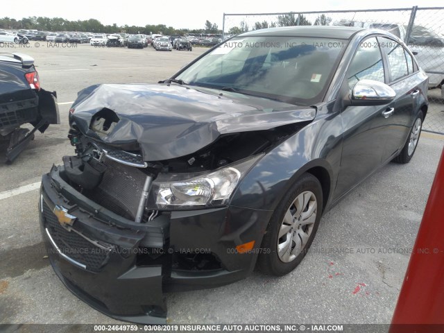 1G1PA5SH9D7215975 - 2013 CHEVROLET CRUZE LS GRAY photo 2