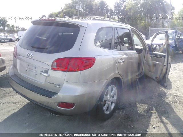 5NMSH13E87H073321 - 2007 HYUNDAI SANTA FE SE/LIMITED GOLD photo 4