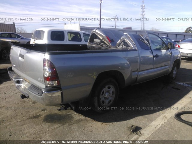 5TFTX4CN6FX056371 - 2015 TOYOTA TACOMA ACCESS CAB ნაცრისფერი ფოტო 4