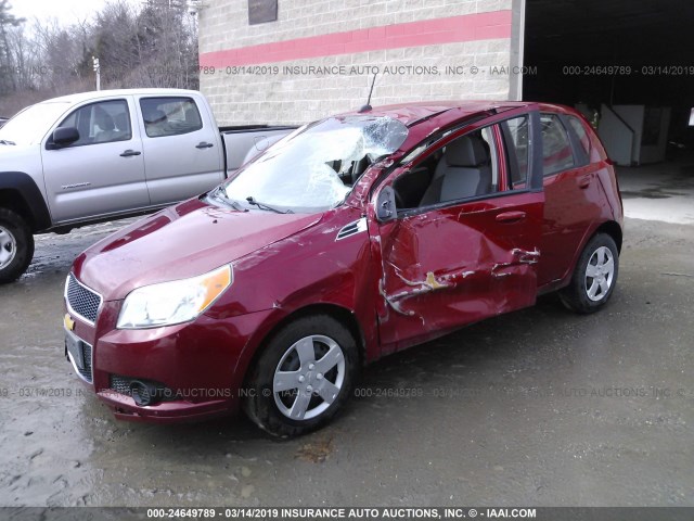 KL1TD6DE4BB135653 - 2011 CHEVROLET AVEO LS/LT RED photo 2
