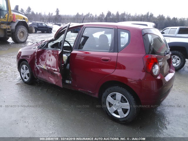 KL1TD6DE4BB135653 - 2011 CHEVROLET AVEO LS/LT RED photo 3