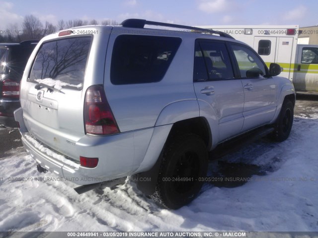 JTEBU14R340027013 - 2004 TOYOTA 4RUNNER SR5/SPORT SILVER photo 4