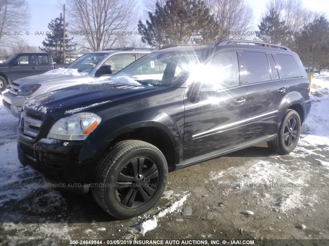 4JGBF71E18A377254 - 2008 MERCEDES-BENZ GL 450 4MATIC BLACK photo 2