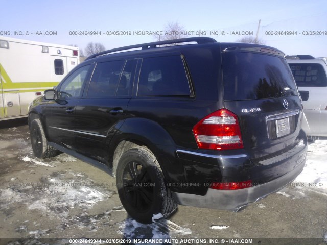 4JGBF71E18A377254 - 2008 MERCEDES-BENZ GL 450 4MATIC BLACK photo 3