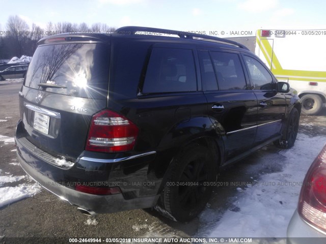 4JGBF71E18A377254 - 2008 MERCEDES-BENZ GL 450 4MATIC BLACK photo 4