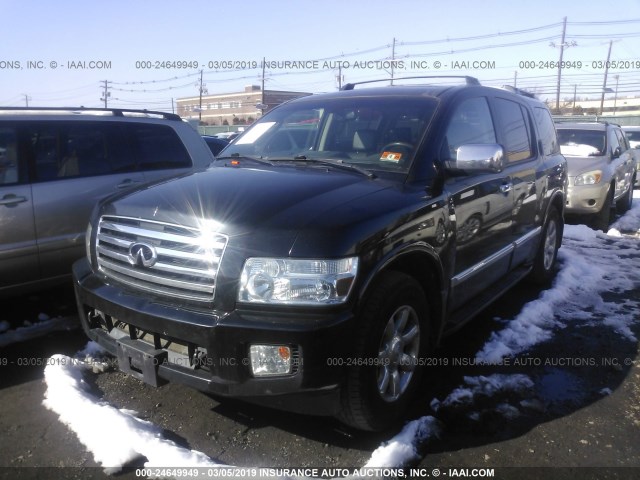 5N3AA08C34N801825 - 2004 INFINITI QX56 BLACK photo 2