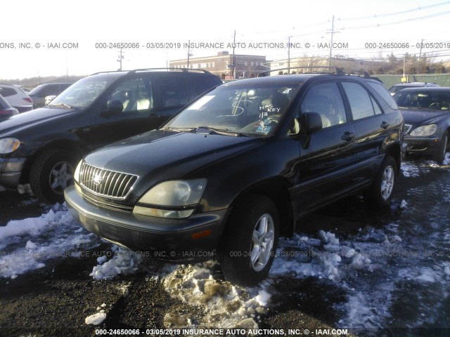 JT6HF10UXX0014807 - 1999 LEXUS RX 300 BLACK photo 2