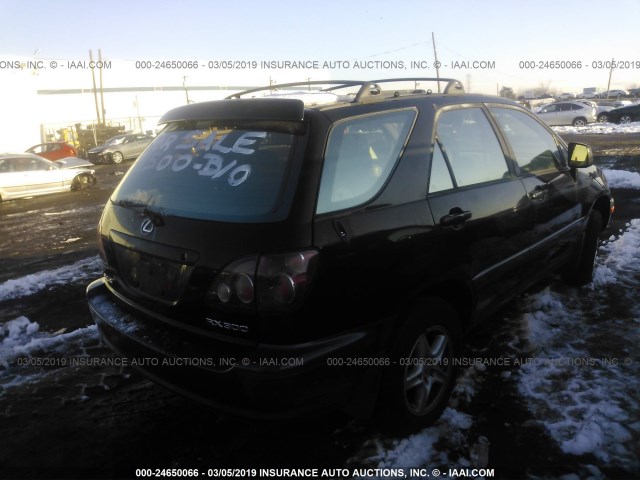 JT6HF10UXX0014807 - 1999 LEXUS RX 300 BLACK photo 4