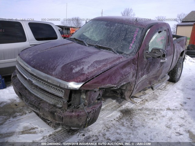 1GCRKSE71DZ294531 - 2013 CHEVROLET SILVERADO K1500 LT MAROON photo 2