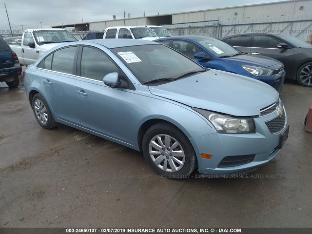 1G1PF5S90B7160694 - 2011 CHEVROLET CRUZE LT BLUE photo 1