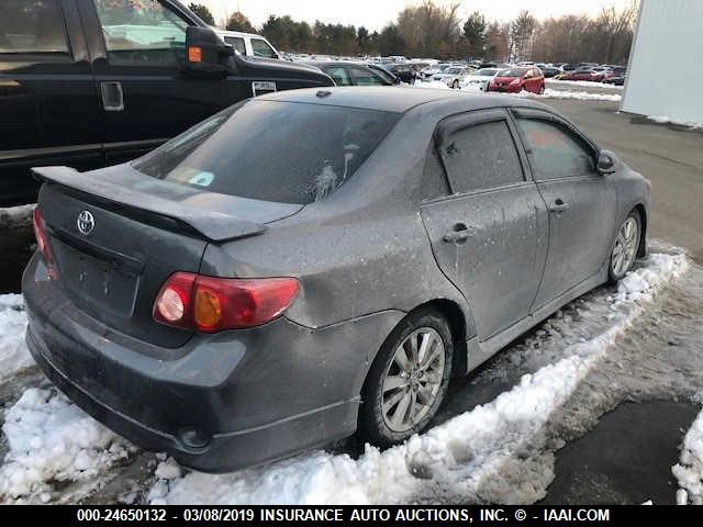 2T1BU40E79C170651 - 2009 TOYOTA COROLLA S/LE/XLE GRAY photo 4