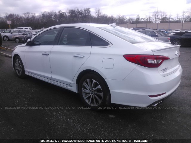 5NPE34AF5GH271964 - 2016 HYUNDAI SONATA SPORT/LIMITED WHITE photo 3