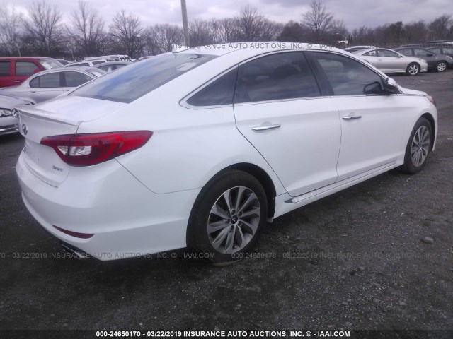 5NPE34AF5GH271964 - 2016 HYUNDAI SONATA SPORT/LIMITED WHITE photo 4