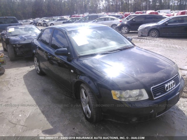 WAULC68E24A226870 - 2004 AUDI A4 1.8T QUATTRO BLACK photo 1