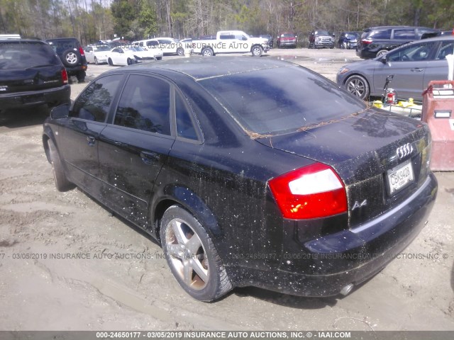 WAULC68E24A226870 - 2004 AUDI A4 1.8T QUATTRO BLACK photo 3