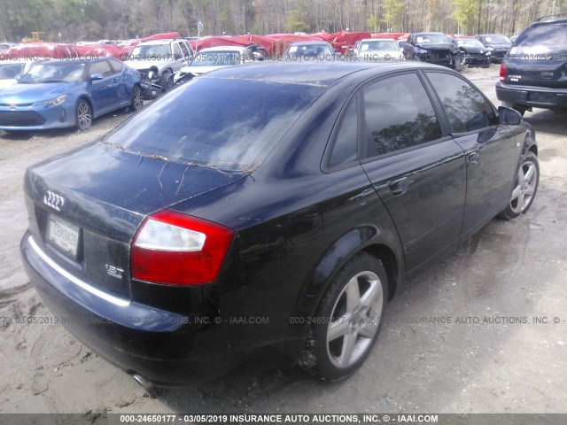 WAULC68E24A226870 - 2004 AUDI A4 1.8T QUATTRO BLACK photo 4