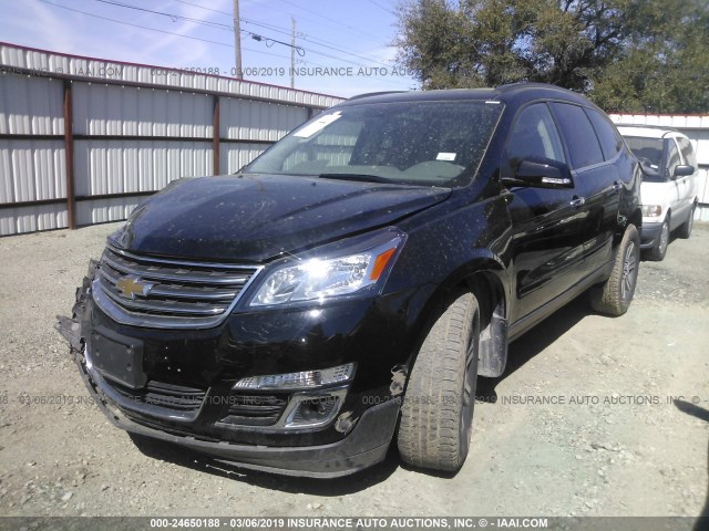 1GNKRGKD1HJ274151 - 2017 CHEVROLET TRAVERSE LT BLACK photo 2