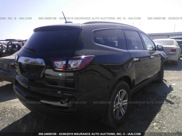 1GNKRGKD1HJ274151 - 2017 CHEVROLET TRAVERSE LT BLACK photo 4