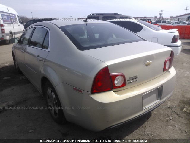 1G1ZB5EB8AF119298 - 2010 CHEVROLET MALIBU LS TAN photo 3