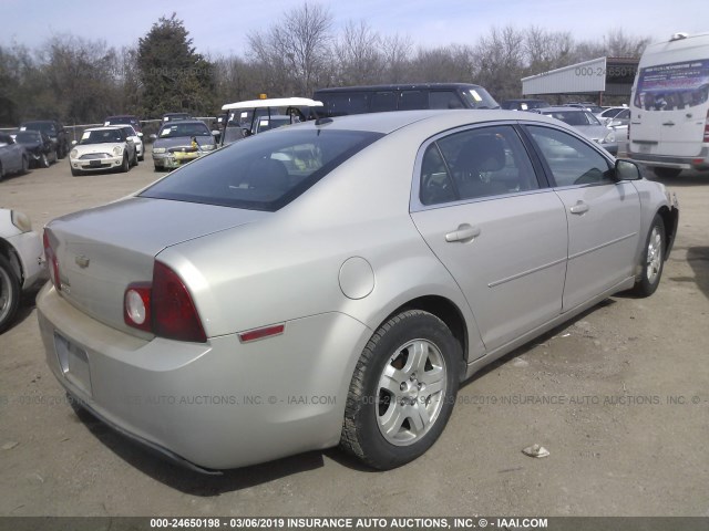 1G1ZB5EB8AF119298 - 2010 CHEVROLET MALIBU LS TAN photo 4