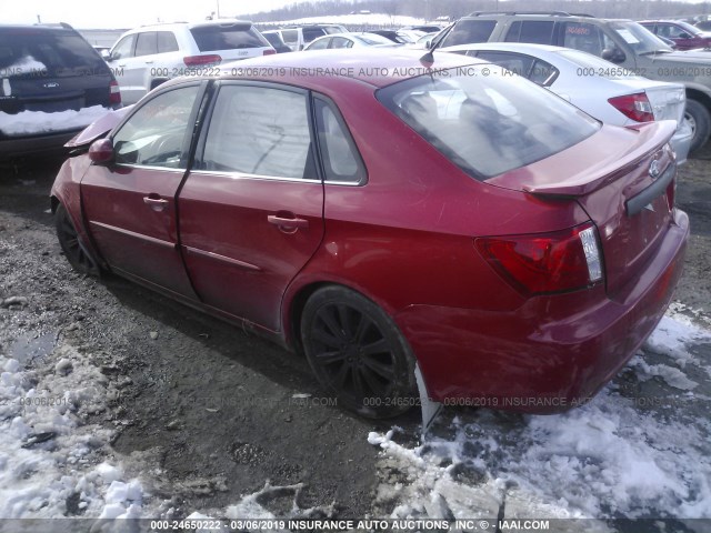 JF1GE74678G508871 - 2008 SUBARU IMPREZA WRX RED photo 3