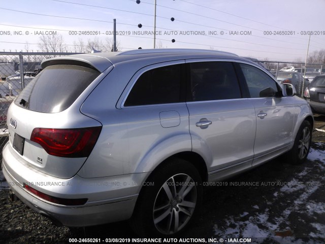 WA1LMAFE3BD001188 - 2011 AUDI Q7 PREMIUM PLUS SILVER photo 4