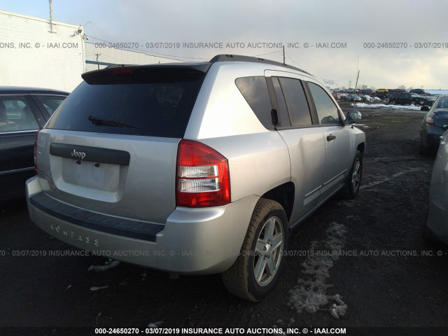 1J4FF47B39D217940 - 2009 JEEP COMPASS SPORT SILVER photo 4