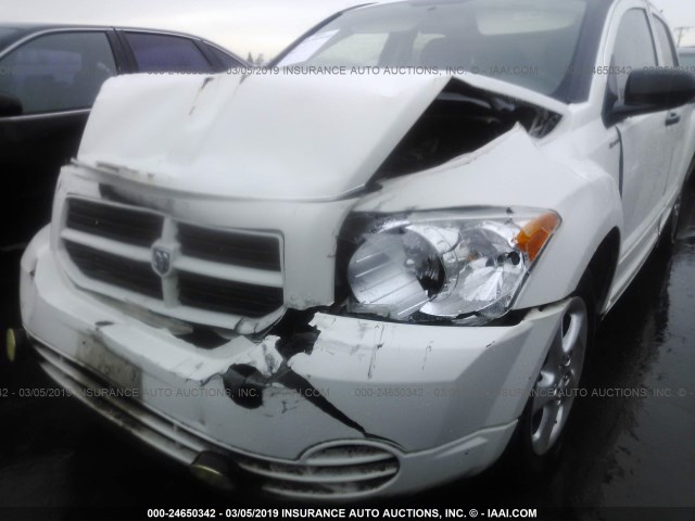 1B3HB28B27D511521 - 2007 DODGE CALIBER WHITE photo 6