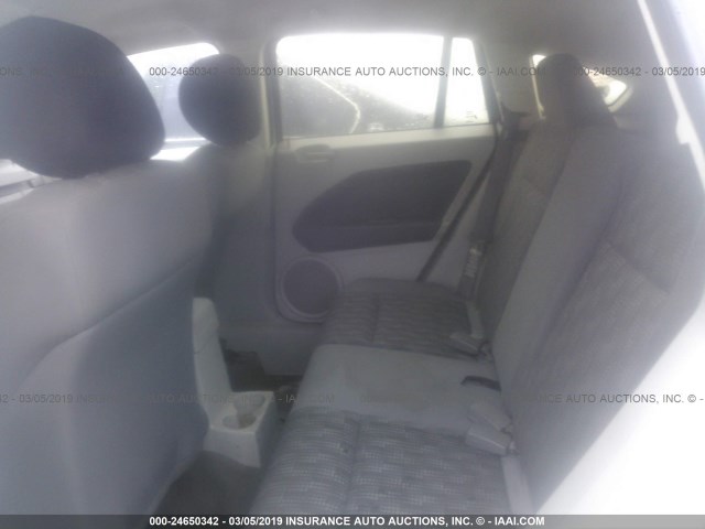 1B3HB28B27D511521 - 2007 DODGE CALIBER WHITE photo 8