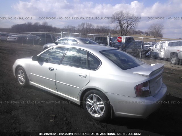 4S3BL626457225699 - 2005 SUBARU LEGACY 2.5I LIMITED SILVER photo 3