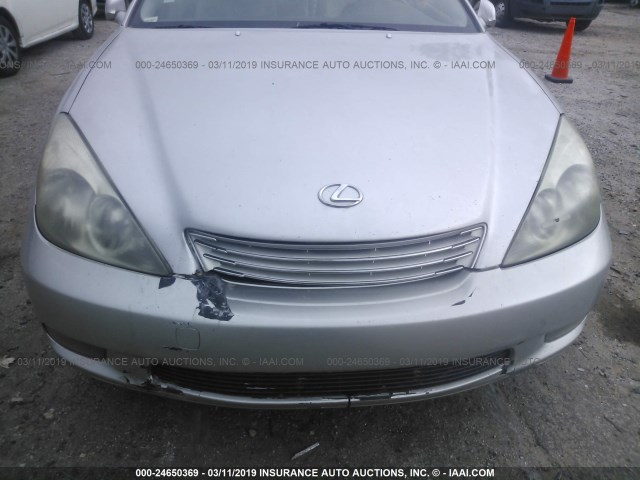 JTHBF30GX25033002 - 2002 LEXUS ES 300 SILVER photo 6