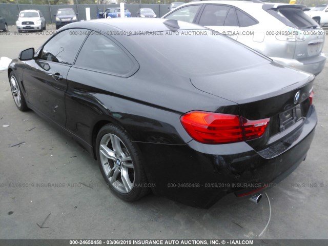 WBA3R1C56FK193328 - 2015 BMW 435 I BLACK photo 3