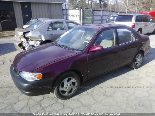 2T1BR18E6WC058942 - 1998 TOYOTA COROLLA VE/CE/LE 勃艮第红 照片 2