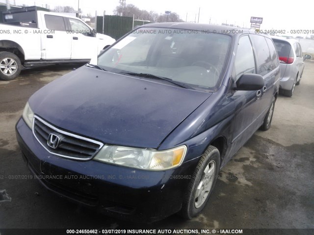 5FNRL18533B063006 - 2003 HONDA ODYSSEY BLUE photo 2