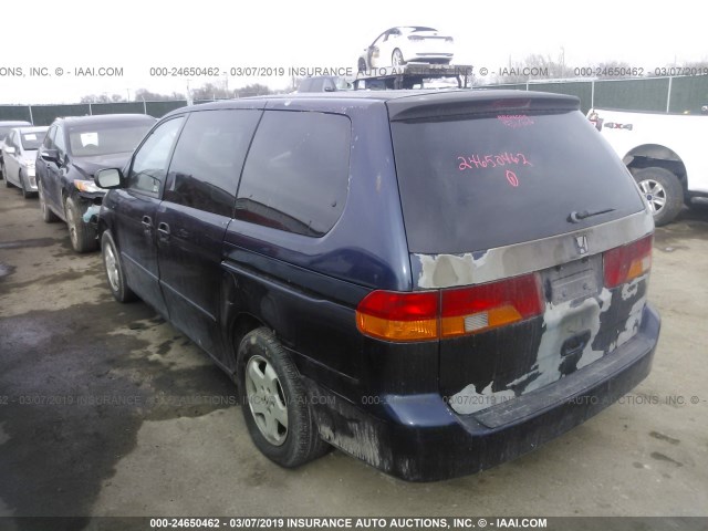 5FNRL18533B063006 - 2003 HONDA ODYSSEY BLUE photo 3