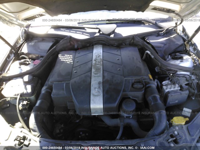 WDBTJ65J94F103255 - 2004 MERCEDES-BENZ CLK 320C SILVER photo 10