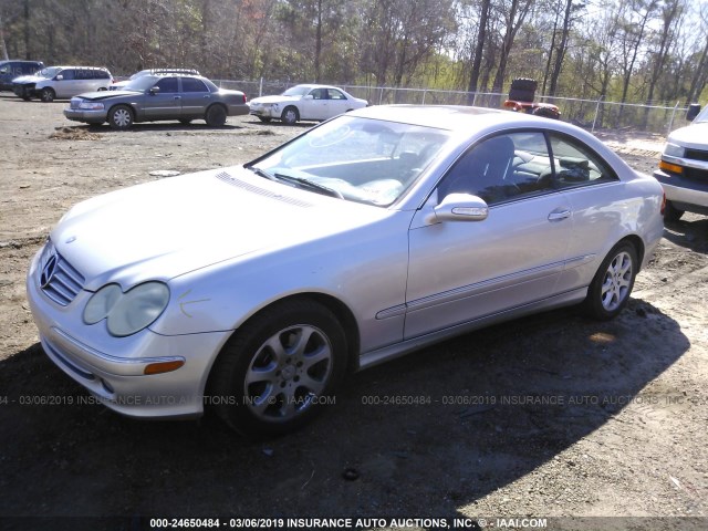 WDBTJ65J94F103255 - 2004 MERCEDES-BENZ CLK 320C SILVER photo 2