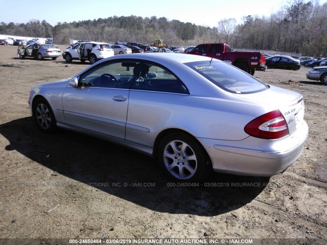 WDBTJ65J94F103255 - 2004 MERCEDES-BENZ CLK 320C SILVER photo 3