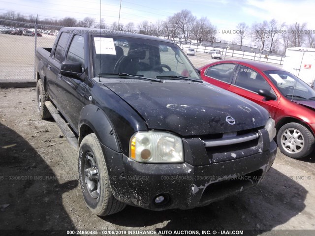 1N6ED27T52C374849 - 2002 NISSAN FRONTIER CREW CAB XE/CREW CAB SE BLACK photo 1